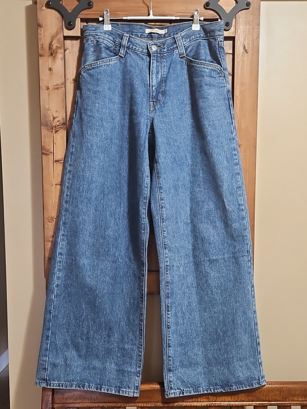 Levi's '94 Baggy Wide Leg Jeans W30 L33 In Medium Blue Wash